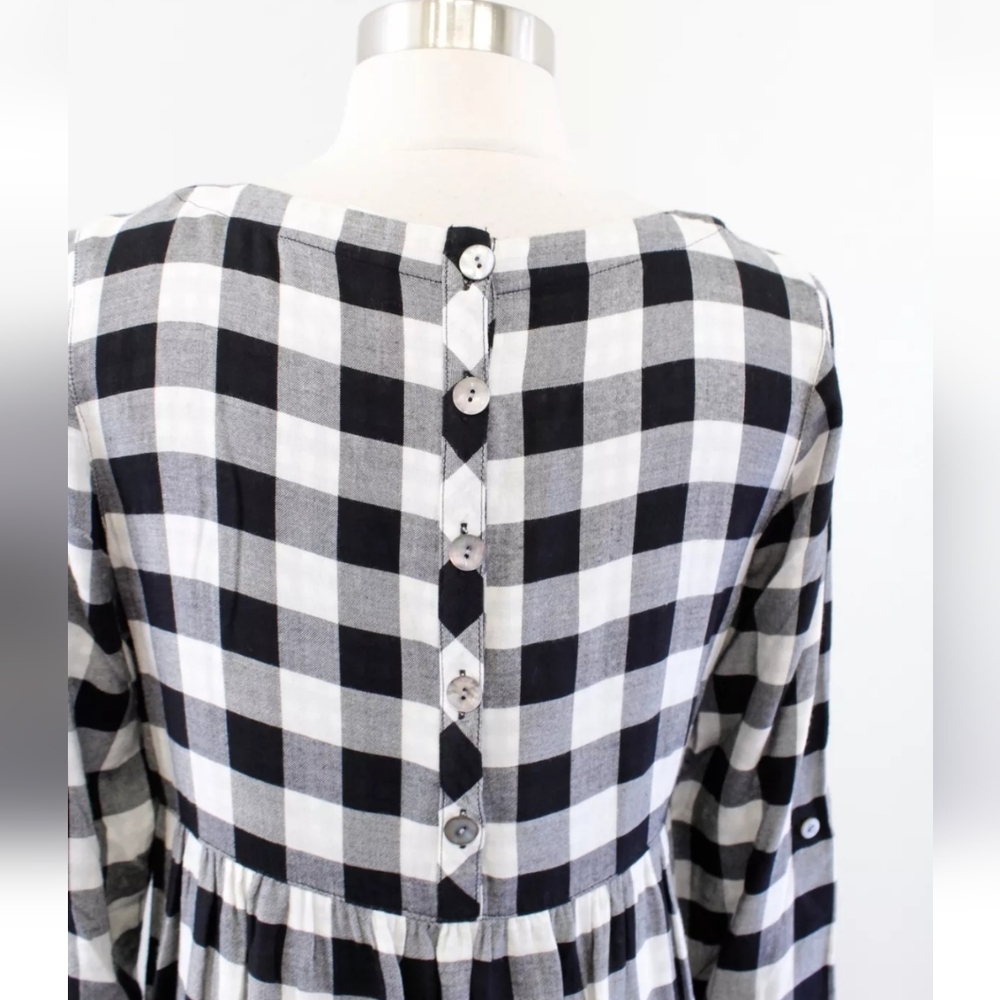 J. Jill Black and White Buffalo Check Midi Dress - Picture 5 of 8